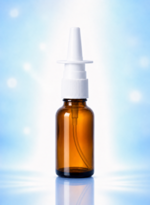 flacon spray nasal en verre ambré
