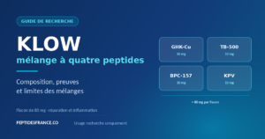 KLOW melange quatre peptides GHK-Cu TB-500 BPC-157 KPV — Peptides France