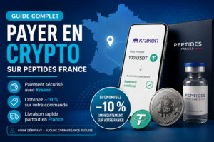 Guide débutant pour payer sa commande Peptides France en cryptomonnaie