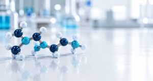 Modèle moléculaire d'une chaîne de peptide en billes et bâtonnets