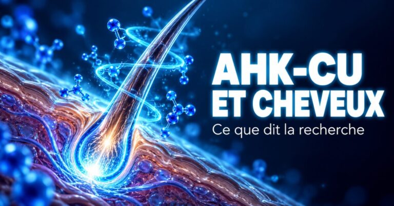 AHK-Cu et follicule pileux : un follicule lumineux entouré de peptides de cuivre