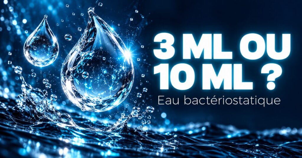 Eau bactériostatique 3 ml ou 10 ml : laquelle choisir ?