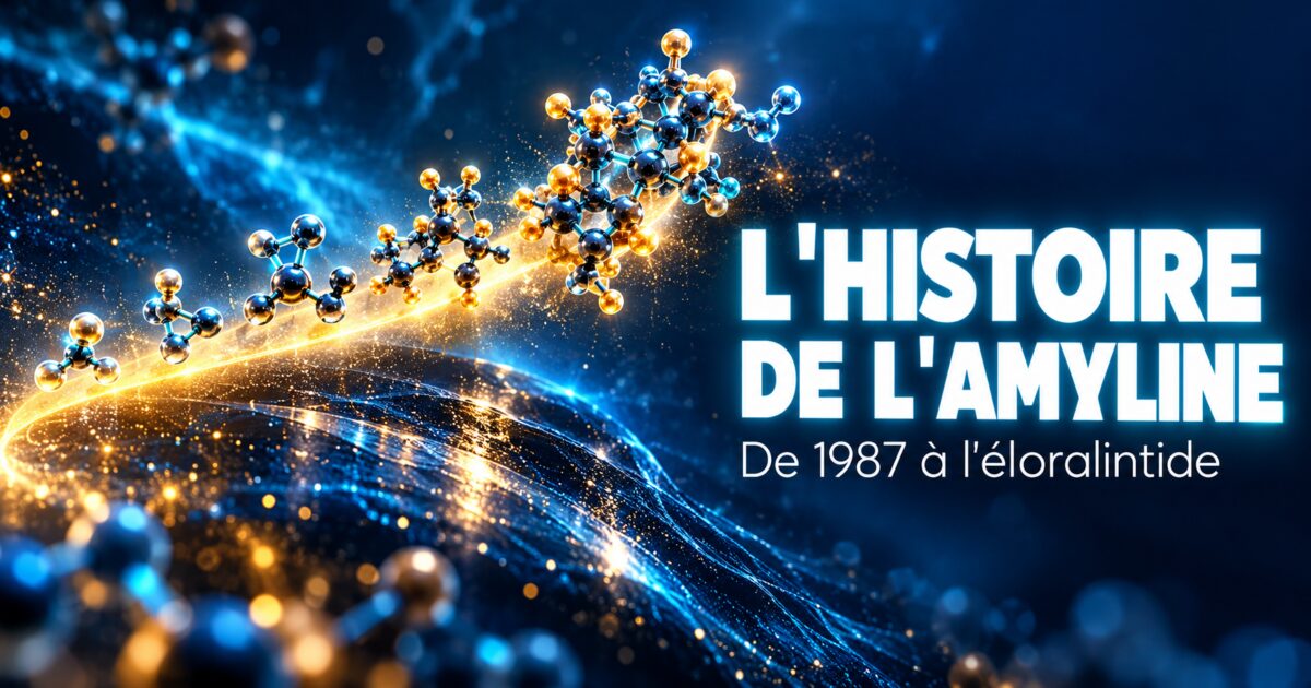 Histoire de l'amyline : une frise lumineuse de molécules de plus en plus élaborées