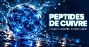 Les peptides de cuivre : une sphère de liquide bleu saphir en lévitation