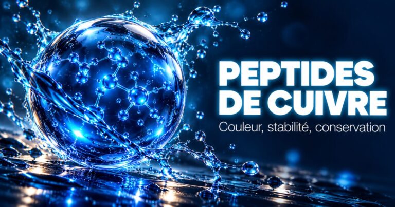 Les peptides de cuivre : une sphère de liquide bleu saphir en lévitation