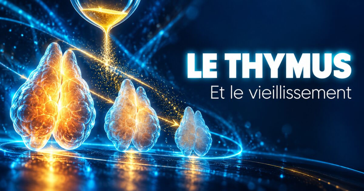Thymus et vieillissement : une glande lumineuse qui s'estompe progressivement en sablier